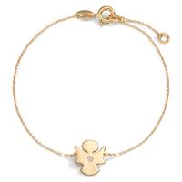 Bracelet Or jaune 18K Diamant 0.008 ct, w-si Ange 14-16 cm Ø9 mm-601592