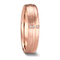 Alliance Or rose 18K Diamant 0.015 ct, 3 Pierres, w-si-601853