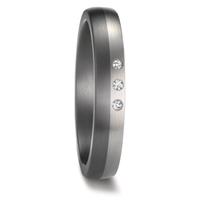 Alliance Tantale 999, Platine 950 Diamant 0.03 ct, 3 Pierres, w-si-601860