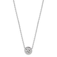 Collier Acier inoxydable Zircone Coeur 40-45 cm-601898