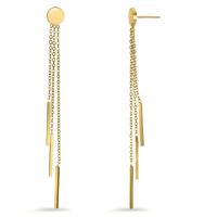 Pendant d'oreilles Acier inoxydable jaune PVD-601909