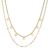 Collier Acier inoxydable jaune PVD 42-45 cm-602228