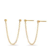 Pendant d'oreilles Acier inoxydable jaune PVD-602326