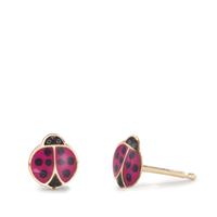 Clous d'oreilles Or jaune 9K Laqué Coccinelle Ø5.5 mm-602421