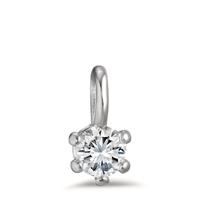 Pendentif Platine 950 Diamant 0.50 ct, w-si, GIA Ø6 mm-602533