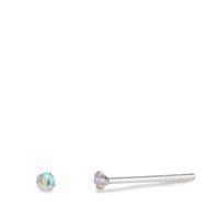 Ohrstecker Silber Zirkonia regenbogenfarbig, 2 Steine Ø2 mm-602621