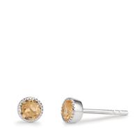 Clous d'oreilles Argent Citrine 2 Pierres Ø4.5 mm-602644