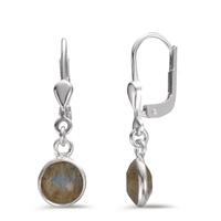 Pendant d'oreilles Argent Labradorite 2 Pierres Ø7 mm-602651