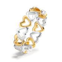 Bague Argent jaune Bicolore Coeur-602712