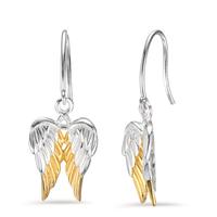 Pendant d'oreilles Argent jaune Bicolore Aile-602721