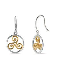 Pendant d'oreilles Argent jaune Bicolore Ø14.5 mm-602734