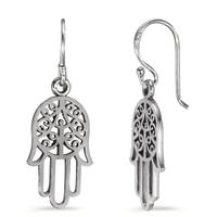 Pendant d'oreilles Argent Patinée Fatima-602740
