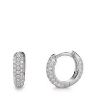 Créoles à charnières Argent Zircone Rhodié-602767