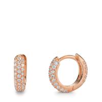 Créoles à charnières Argent Zircone rosé Plaqué or-602768