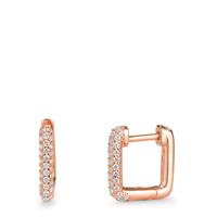 Créoles à charnières Argent Zircone rosé Plaqué or-602780