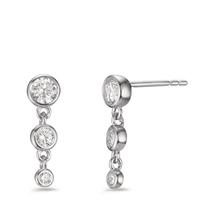 Pendant d'oreilles Argent Zircone 6 Pierres Rhodié-602804