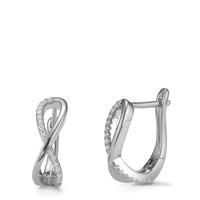 Créoles à charnières Argent Zircone 28 Pierres Rhodié-602819