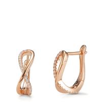 Créoles à charnières Argent Zircone 28 Pierres rosé Plaqué or-602820
