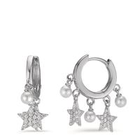 Créoles à charnières Argent Zircone Rhodié Étoile-602828