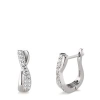 Créoles à charnières Argent Zircone Rhodié-602873