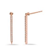 Pendant d'oreilles Argent Zircone 28 Pierres rosé Plaqué or-602877