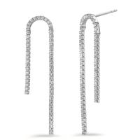 Pendant d'oreilles Argent Zircone 100 Pierres Rhodié-602879