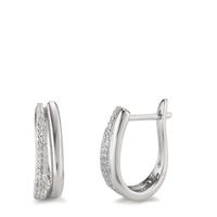 Créoles à charnières Argent Zircone 50 Pierres Rhodié-602894