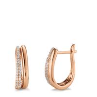 Créoles à charnières Argent Zircone 50 Pierres rosé Plaqué or-602895