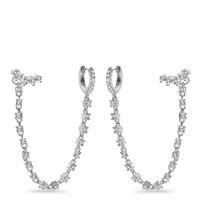 Boucles d'oreilles Argent Zircone blanc Rhodié-602900