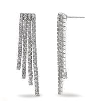 Pendant d'oreilles Argent Zircone Rhodié-602903