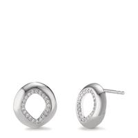 Clous d'oreilles Argent Zircone Rhodié Ø12 mm-602927