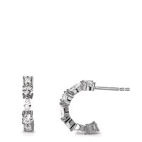 Créoles Argent Zircone 14 Pierres Rhodié-602930