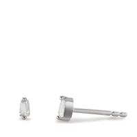 Clous d'oreilles Argent Zircone 2 Pierres Rhodié-602963