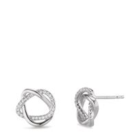 Clous d'oreilles Argent Zircone Rhodié Ø12 mm-602972