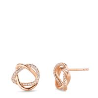 Clous d'oreilles Argent Zircone rosé Plaqué or Ø12 mm-602973