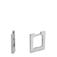 Créoles à charnières Argent Zircone 20 Pierres Rhodié-602999