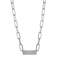 Collier Argent Zircone Rhodié nacre blanc 43-48 cm-603027