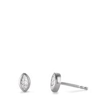 Clous d'oreilles Argent Zircone 2 Pierres Rhodié-603039