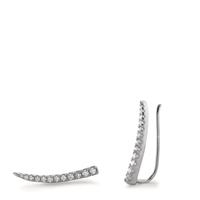 Boucle d'oreille glissante Argent Zircone 24 Pierres Rhodié-603122