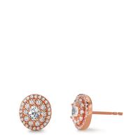 Clous d'oreilles Argent Zircone rosé Plaqué or Ø9.5 mm-603213