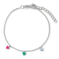 Bracelet Argent Rhodié Coeur 16-19 cm-603224