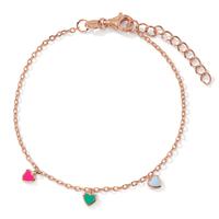 Bracelet Argent rosé Plaqué or Coeur 16-19 cm-603225