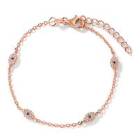 Bracelet Argent Zircone rosé Plaqué or 16-19 cm-603228