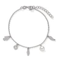 Bracelet Argent Zircone Rhodié 16-19 cm-603248