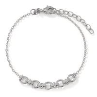 Bracelet Argent Zircone 16 Pierres Rhodié 16-19 cm-603251
