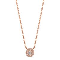Collier Argent Zircone rosé Plaqué or 40-45 cm Ø9 mm-603304