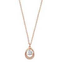 Collier Argent Zircone rosé Plaqué or 40-45 cm Ø9 mm-603307