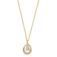 Collier Argent Zircone jaune Plaqué or 40-45 cm Ø9 mm-603308