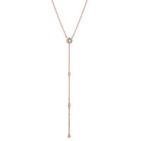 Collier Argent Zircone rosé Plaqué or 40-45 cm-603331