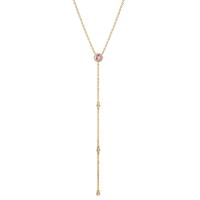 Collier Argent Zircone jaune Plaqué or 40-45 cm-603355